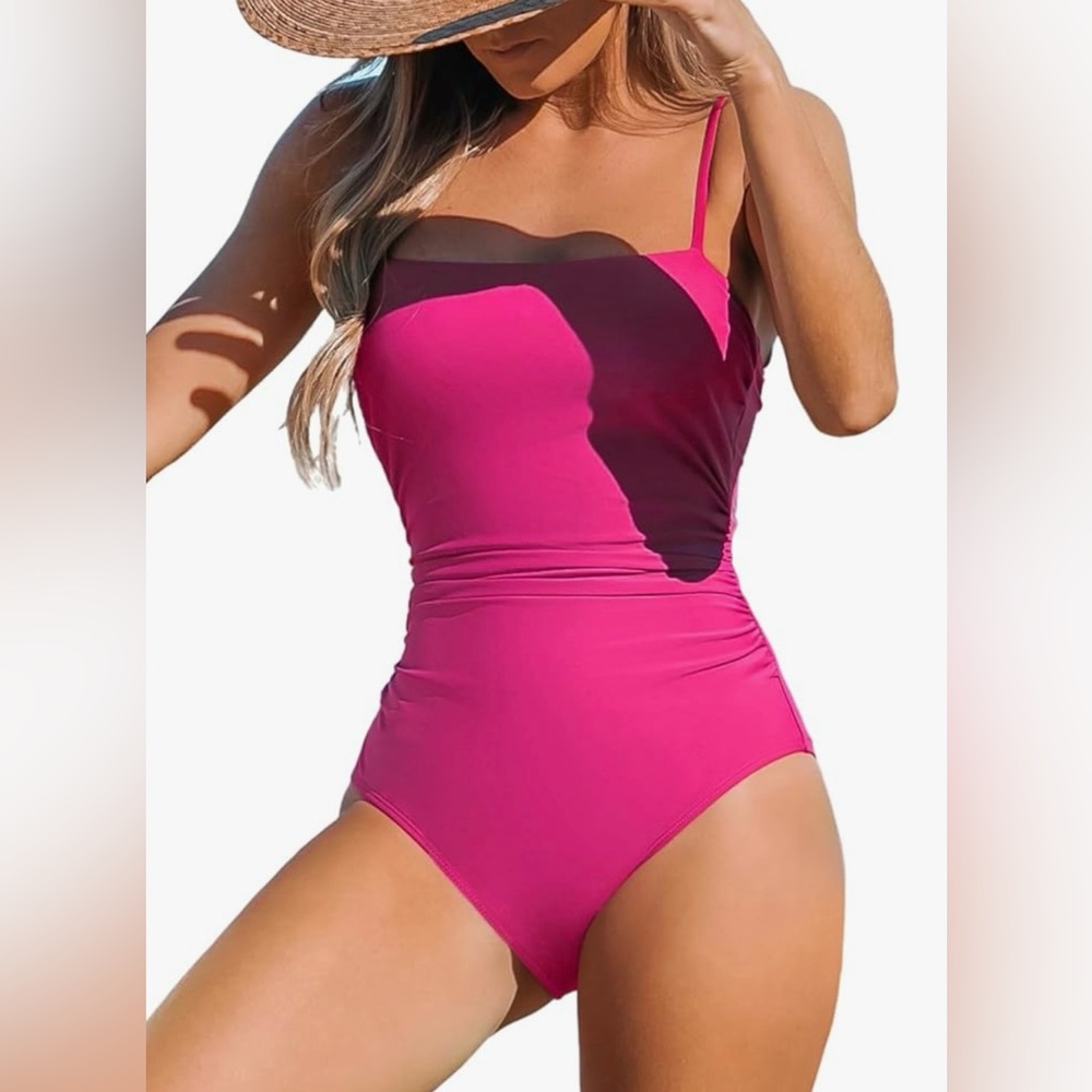 Pink Women Swimsuit One Piece Bathing Suit